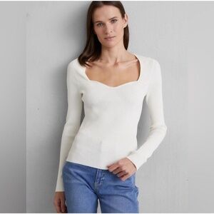 Veronica Beard Gladys Solid Rib Knit Sweater L